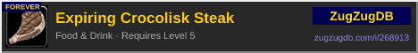 Expiring Crocolisk Steak: forum signature banner