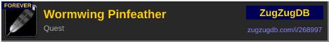 Wormwing Pinfeather: forum signature banner