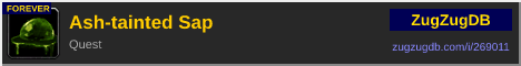 Ash-tainted Sap: forum signature banner