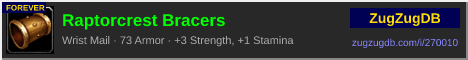 Raptorcrest Bracers: forum signature banner