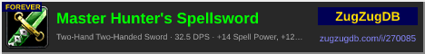 Master Hunter's Spellsword: forum signature banner