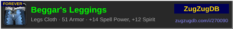 Beggar's Leggings: forum signature banner