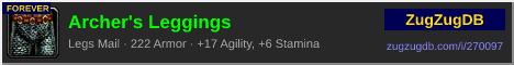 Archer's Leggings: forum signature banner