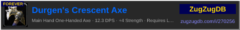 Durgen's Crescent Axe: forum signature banner