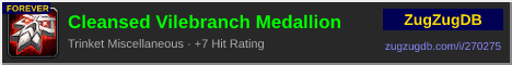 Cleansed Vilebranch Medallion: forum signature banner