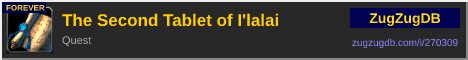 The Second Tablet of I'lalai: forum signature banner