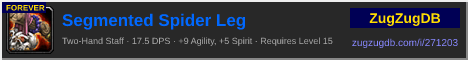 Segmented Spider Leg: forum signature banner