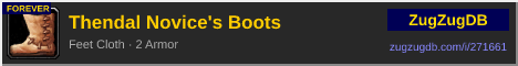 Thendal Novice's Boots: forum signature banner