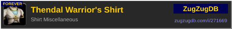 Thendal Warrior's Shirt: forum signature banner