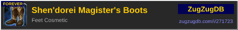 Shen'dorei Magister's Boots: forum signature banner