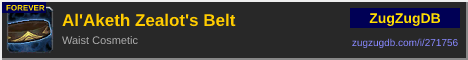 Al'Aketh Zealot's Belt: forum signature banner