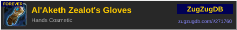 Al'Aketh Zealot's Gloves: forum signature banner