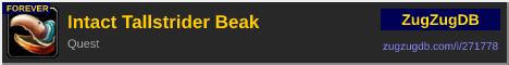 Intact Tallstrider Beak: forum signature banner