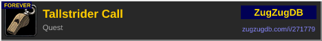 Tallstrider Call: forum signature banner