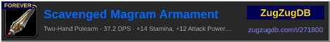 Scavenged Magram Armament: forum signature banner