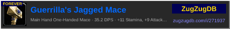 Guerrilla's Jagged Mace: forum signature banner