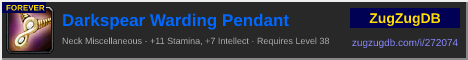 Darkspear Warding Pendant: forum signature banner
