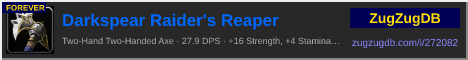 Darkspear Raider's Reaper: forum signature banner