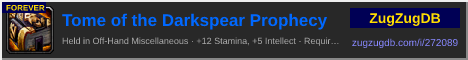 Tome of the Darkspear Prophecy: forum signature banner
