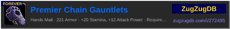 Premier Chain Gauntlets: forum signature banner