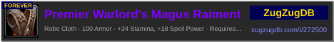 Premier Warlord's Magus Raiment: forum signature banner