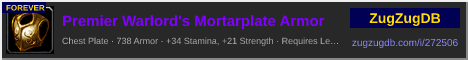 Premier Warlord's Mortarplate Armor: forum signature banner