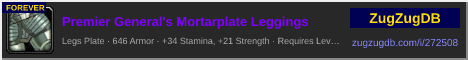 Premier General's Mortarplate Leggings: forum signature banner