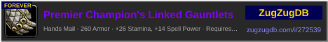 Premier Champion's Linked Gauntlets: forum signature banner