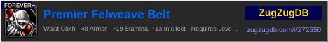 Premier Felweave Belt: forum signature banner