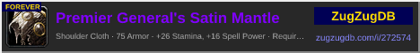 Premier General's Satin Mantle: forum signature banner