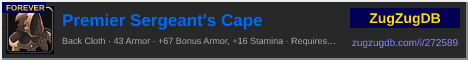 Premier Sergeant's Cape: forum signature banner