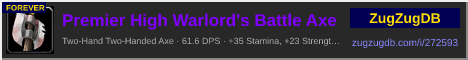 Premier High Warlord's Battle Axe: forum signature banner