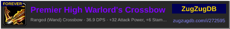 Premier High Warlord's Crossbow: forum signature banner