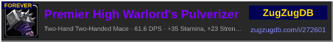 Premier High Warlord's Pulverizer: forum signature banner