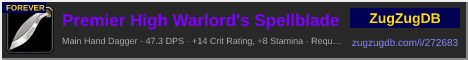 Premier High Warlord's Spellblade: forum signature banner