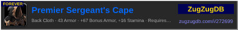 Premier Sergeant's Cape: forum signature banner
