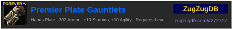 Premier Plate Gauntlets: forum signature banner
