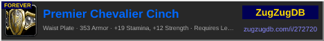 Premier Chevalier Cinch: forum signature banner