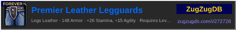 Premier Leather Legguards: forum signature banner