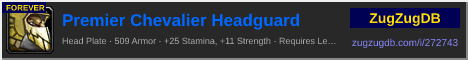Premier Chevalier Headguard: forum signature banner