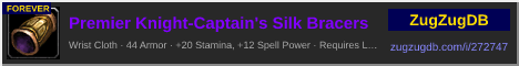 Premier Knight-Captain's Silk Bracers: forum signature banner