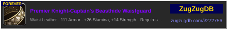 Premier Knight-Captain's Beasthide Waistguard: forum signature banner