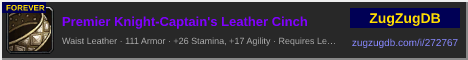 Premier Knight-Captain's Leather Cinch: forum signature banner