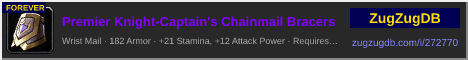 Premier Knight-Captain's Chainmail Bracers: forum signature banner