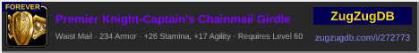 Premier Knight-Captain's Chainmail Girdle: forum signature banner