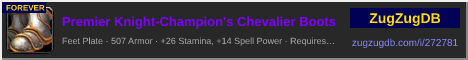 Premier Knight-Champion's Chevalier Boots: forum signature banner