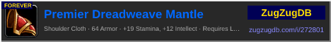 Premier Dreadweave Mantle: forum signature banner