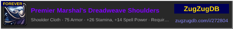 Premier Marshal's Dreadweave Shoulders: forum signature banner