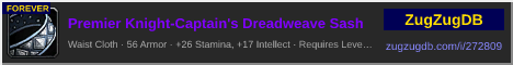 Premier Knight-Captain's Dreadweave Sash: forum signature banner