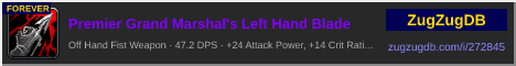 Premier Grand Marshal's Left Hand Blade: forum signature banner